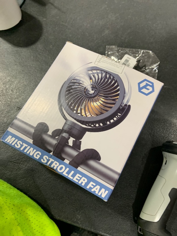 Photo 1 of Misting Stroller Fan, 6000mAh Battery Operated Portable Fan with Light & 360° Pivoting, Personal Fans with Flexible Tripod for Baby, Office, Travel,Treadmill,Outdoors