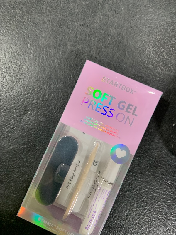 Photo 1 of BTArtbox Press On Nails Short - 3D Butterfly French Tip Almond Press On Nails with Glue for Women, Opaque Soft Gel Glue On Nails in 16 Sizes - 32 Stick On Nails Kit, Last Dance