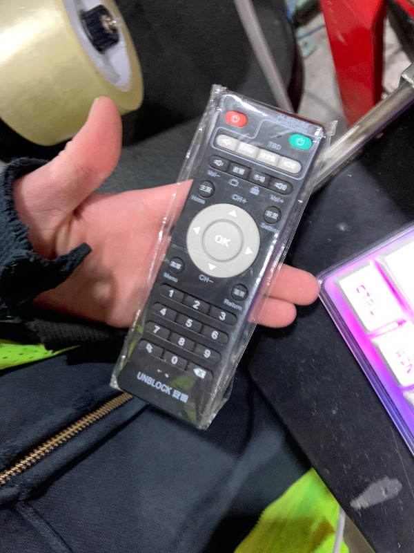 Photo 1 of Remote Control for Unblock TV Box Tech Ubox Smart TV, Compatible with Gen 1/2/3/4/5 UPRO / S800 + / S800 / S900, Learning Remote for Set-Top Box Universal (Black)