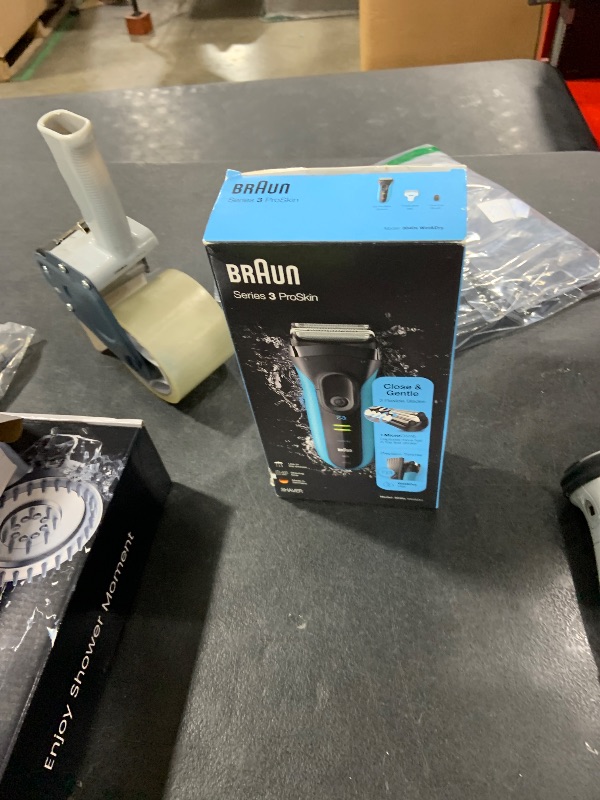 Photo 1 of Braun Electric Series 3 Razor with Precision Trimmer, Rechargeable, Wet & Dry Foil Shaver for Men, Blue/Black, 4 Piece