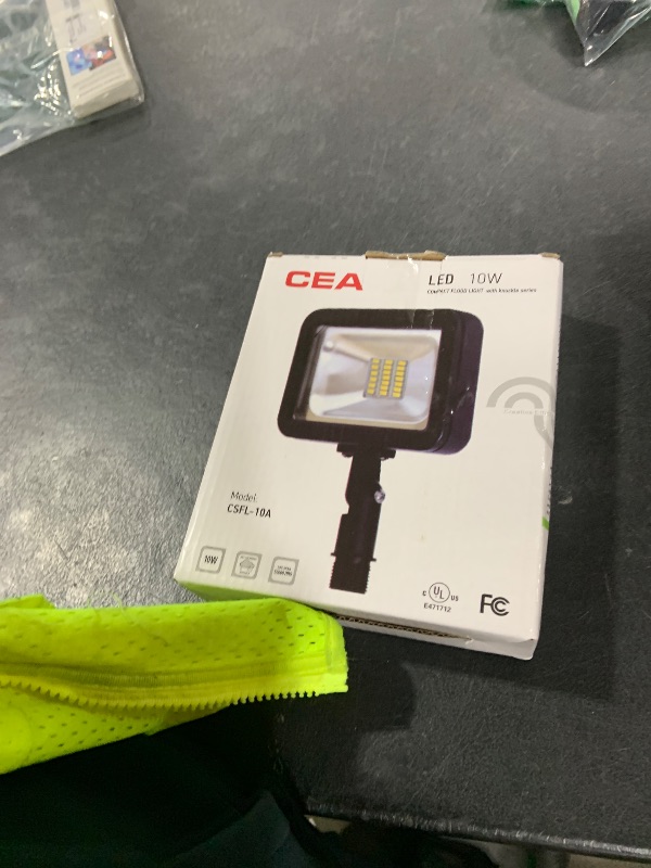 Photo 1 of CEA LED Flood Light 10w, 963LM, 4000K Natural White, lP 65 Waterproof, UL Listed, Knuckle Mounting,Outdoor Lights for House,Backyard Lights Outdoor, Patio(Brown)