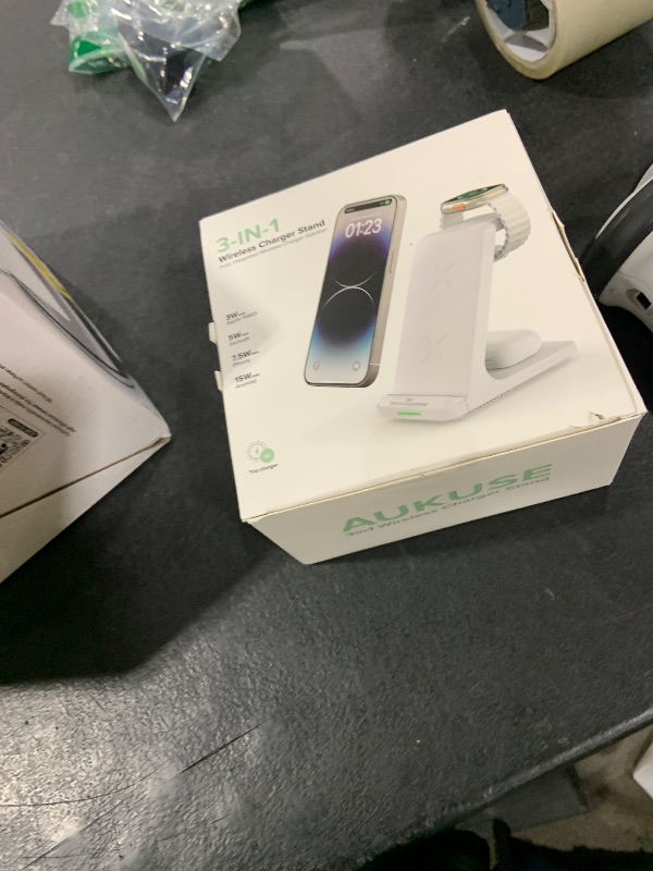 Photo 1 of Wireless Charging Station, 3 in 1 Fast Wireless Charger Stand for Multiple Devices Apple Watch Ultra Series 11 10 9 8 7 6 SE 5 4 3 2, iPhone 17 16 15 14 13 12 11 Pro Max/Plus/Air/X/XS/XR/SE, Airpods