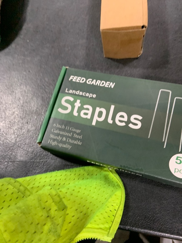 Photo 1 of FEED GARDEN 6 Inch 50 Pack Hot-dip Galvanized Landscape Staples Plant Cover Stakes 11 Gauge Tent Stakes Garden Stakes Landscaping Fabric SOD Pins Yard Stakes for Decoration Weed Barrier Fabric