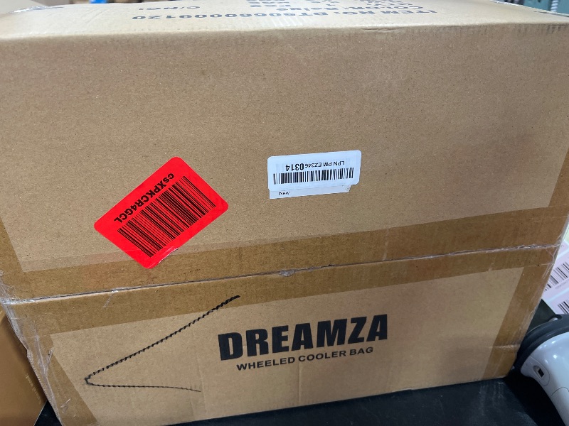 Photo 1 of Dreamza Soft Cooler with Wheels, 60-Can Wheeled Cooler with Handle, Leak Proof Rolling Cooler Insulated Bag with All-Terrain Cart, Collapsible Rolling Ice Chest for Beach Picnic Camping Grocery