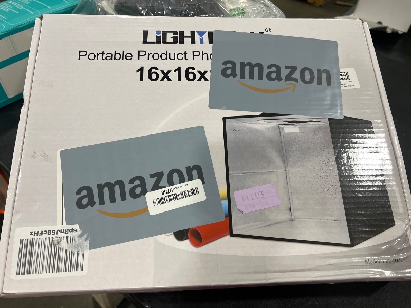 Photo 1 of Lightdow 16"x16"x12" Photo Studio Light Box Photography with 120 LEDs (CRI>95), 6 Backdrops - Portable/Dimmable/Versatile Folding Shooting Tents for Toys/Jewelry/Watches/Cosmetics Photography