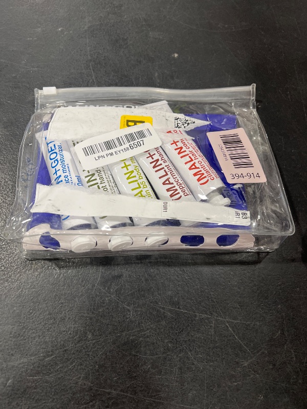 Photo 1 of "Malin + Goetz Essential Starter Kit, 1 Fl. Oz. - Hair Shampoo & Conditioner, Facial Cleanser & Moisturizer, Hand & Body Wash, Body Moisturizer, Travel Kit, Vegan & Cruelty Free"