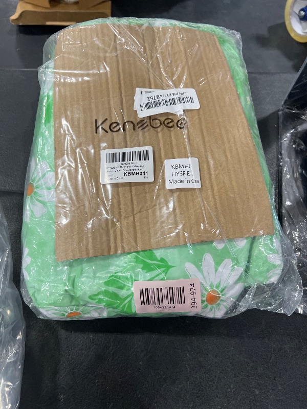 Photo 1 of KENOBEE 8ft Picnic Table and Bench Cover, Camping Essentials RV Gear, 96 in Waterproof Windproof Outdoor Elastic All Around Tablecloth, Fitted Rectangle Tables and Seats, Green Chrysanthemum
