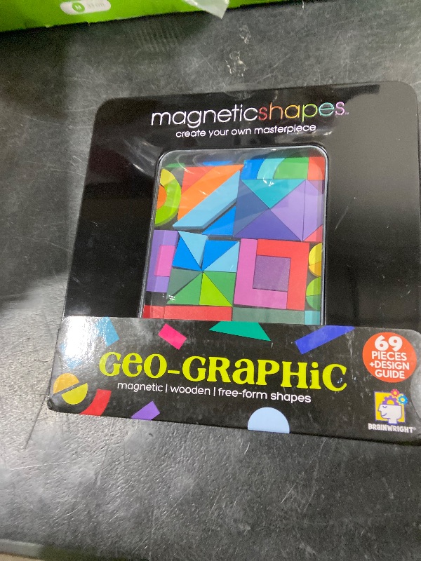 Photo 1 of Magnetic Shapes Geo-Graphic - Create Your own Masterpiece. Magnetic | Wooden | Free-Form Shapes - Brainwright