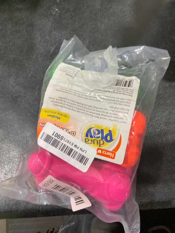 Photo 1 of Hartz DuraPlay Bone Squeaky Latex Dog Toy for Medium Breeds, 3 Pack