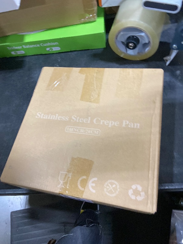 Photo 1 of Innerwell Stainless Steel Crepe Pan - 10 Inch Nonstick Crepe Pan, Stainless Steel Honeycomb Coating Pancake Pan, Non Stick Flat Skillet Tawa Dosa Tortilla Griddle Pan, Induction Compatible, PFOA Free