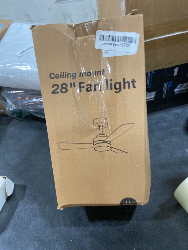 Photo 1 of PBLALA Ceiling Fans with Lights,28" LED Fan Light Hanging with Hook,Hook Type Ceiling Fan,Plug in Ceiling Fan Light,35W,3000-6500k,Remote Control,Portable Fan for Camping Bed,Patios,(Black)