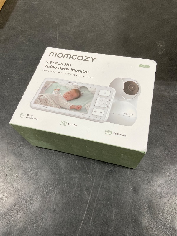 Photo 1 of Momcozy Video Baby Monitor, 5.5” 1080P Full HD Baby Monitor with Camera No WiFi, Infrared Night Vision, 5800mAh 120-hrs Battery, ECO, VOX, 2-Way Audio, 1640ft Range, Record and Rewind Locally, BM03