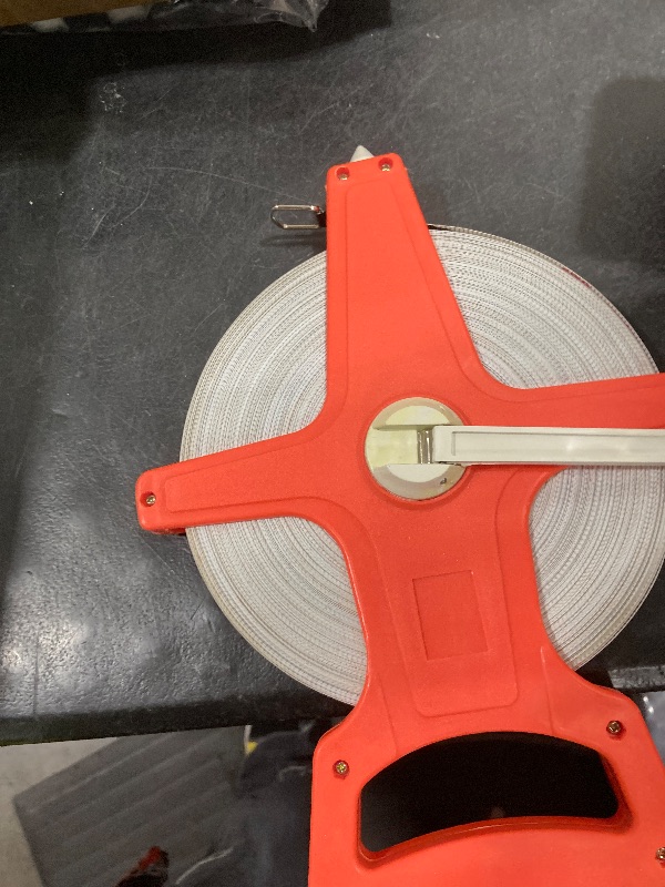 Photo 1 of QWORK Tape Measure, 1/2" x 330' Open Reel Dual Sided Fiberglass Tape Measure for Engineer, Yard and Field, Measuring Tape