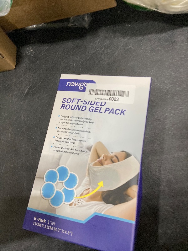 Photo 1 of NEWGO Small Ice Packs for Injuries, 6 Pack Round Ice Packs for Face, Hot Cold Pack Circular Cold Compress with Cloth Backing & Sleeve for Pain Relief, Toothaches, Breast Surgery