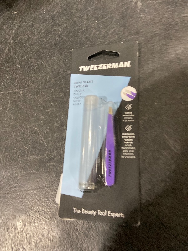 Photo 1 of Tweezerman Blooming Lilac Stainless Steel Mini Slant Tweezer
