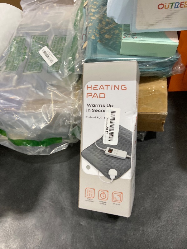 Photo 1 of Heating Pad for Back Pain Relief & Cramps, KOT Heating Pads with Auto Shut Off Large, 6 Heat Settings Electric Heated Pad, Gifts for Women, Gifts for Men, 12" x 24"