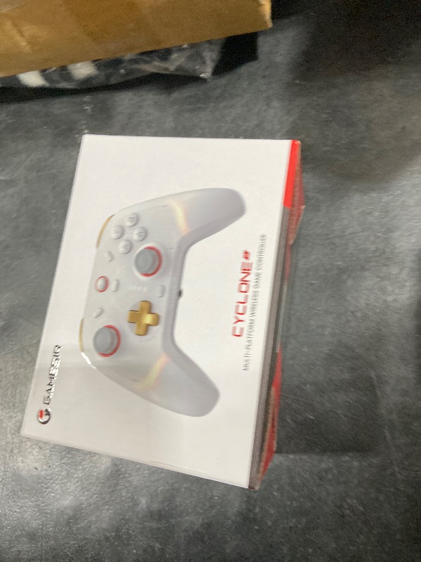 Photo 1 of GameSir Cyclone 2 Pro Wireless Controller for Switch, Windows PC, Steam, Android, iOS, PC Game Controller with Mag-Res™ TMR Sticks, Hall Effect Triggers, RGB Lightning, 6-Axis Gyro, Turbo without Charging Dock(White)