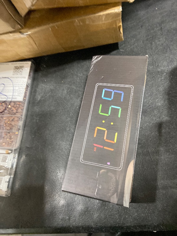 Photo 1 of Peakeep Digital Alarm Clock for Bedroom Bedside, Extra Loud for Heavy Sleepers Adults, Large RGB Color Changing Colorful LED Big Numbers, Battery Backup Plug in Electric Clock with USB Charger