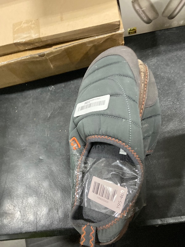 Photo 1 of LongBay Mens Slip on Slippers Two-Tone Indoor Outdoor House Shoes Memory Foam Camping Garden Down Clogs Grey,12