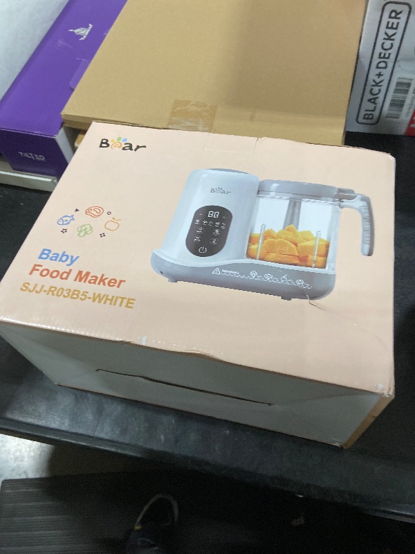 Photo 1 of BEAR 2024 Baby Food Maker | One Step Baby Food Processor Steamer Puree Blender | Auto Cooking & Grinding | Baby Food Puree Maker with Self Cleans | Touch Screen Control, White