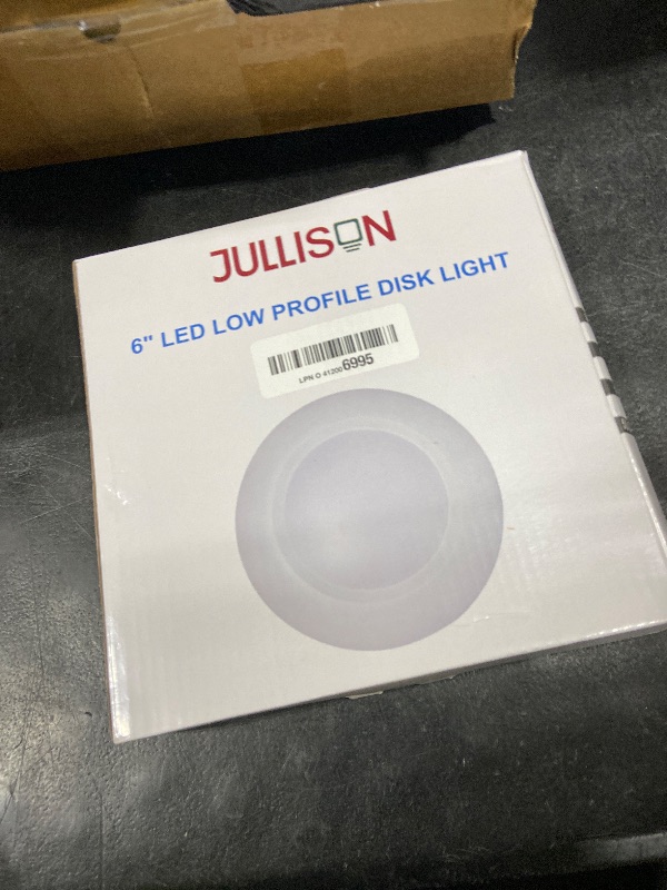 Photo 1 of JULLISON 6 Inch LED Low Profile Recessed & Surface Mount Disk Light, Round, 15W, 900 Lumens, 5000K Daylight White, CRI80, Driverless Design, Dimmable, ETLus Listed, White(1 Pack)