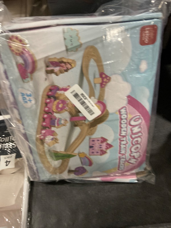 Photo 1 of Lehoo Castle Wooden Train Set, Train Set for Toddlers 2-4, Wooden Train Track for Girls, Unicorn Toys for Girls Age 4-6, Toys for 3 4 5 6 Year Old Girl