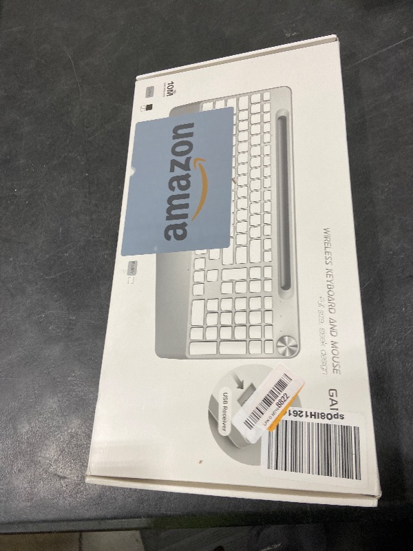 Photo 1 of GAMCATZ Ergonomic Wireless Keyboard with Wrist Rest-Low-Profile,Phone/Tablet Holder,Quiet Design?Windows & Mac OS?Full Size Cordless USB Computer Keyboard for Desktop,Laptop, PC, Mac, Windows-Black