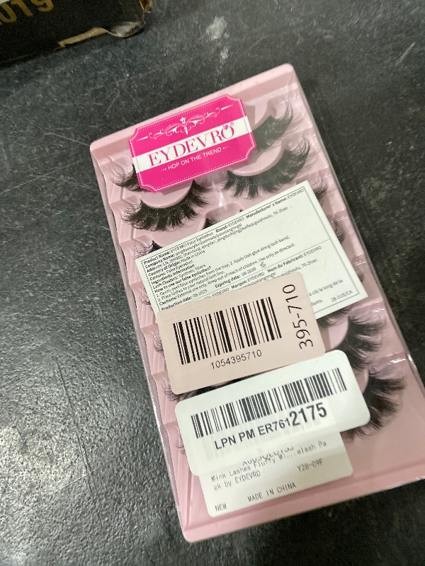 Photo 1 of Mink Lashes Fluffy Wispy Lashes Natural Look 3D False Eyelashes D Curl Russian Strip Lashes 7 Pairs Short Fake Eyelash Pack by EYDEVRO