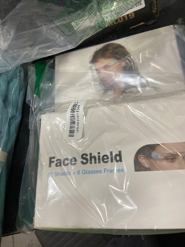 Photo 1 of Face Shields Set with 12 Replaceable Anti Fog Shields and 6 Reusable Colored Glasses for Man and Women to Protect Face and Eyes