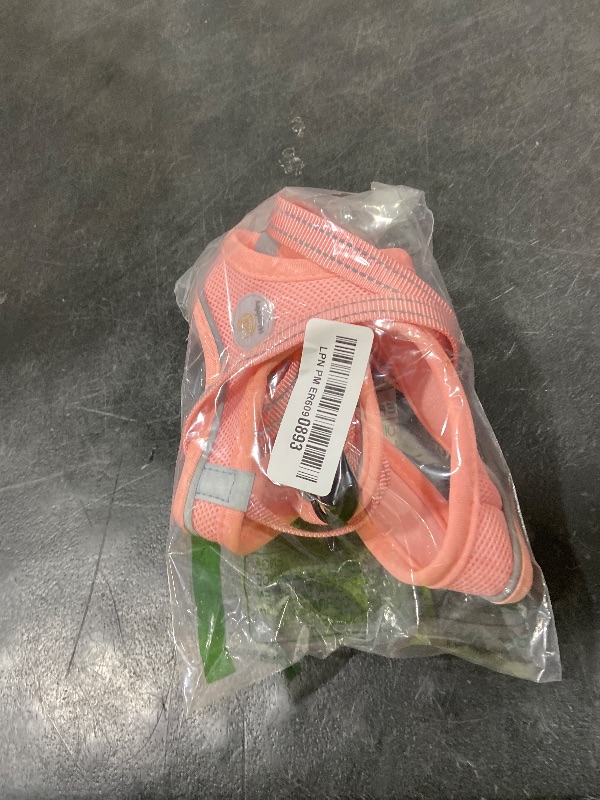 Photo 1 of Hipubby Dog Harness and Leash Set, No Pull Soft Mesh Puppy Harness for Small Medium Dogs, Cats - Step in Reflective Breathable Lightweight Vest Harness for Walking, Training - Pink, S