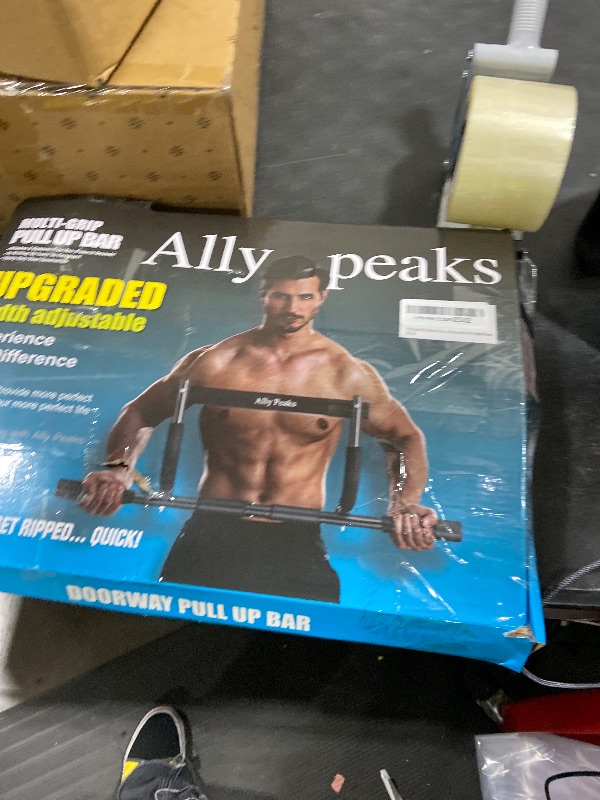 Photo 1 of Ally Peaks Pull Up Bar for Doorway,Multiple Levels Width Adjustable Pull Up Bar Accurately Match Wide and Narrow doorframe,Indoor Chin-Up Bar Workout Bar,USA Original Patent