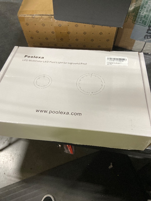 Photo 1 of Poolexa 10 Inch LED Multicolor Inground Pool Light – Stainless Steel Housing, 100ft Cord, RGB Controller for Wet Niche