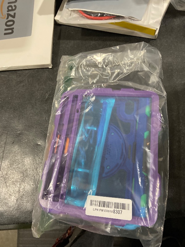 Photo 1 of SEYMAC stock Case for iPad Mini 7 (A17 Pro)2024/ Mini 6 8.3'' with Screen Protector Pencil Holder [360 Rotating Hand Strap] &Stand, Drop-Proof Case for iPad Mini 7th/6th Generation 8.3"Purple+Colorful