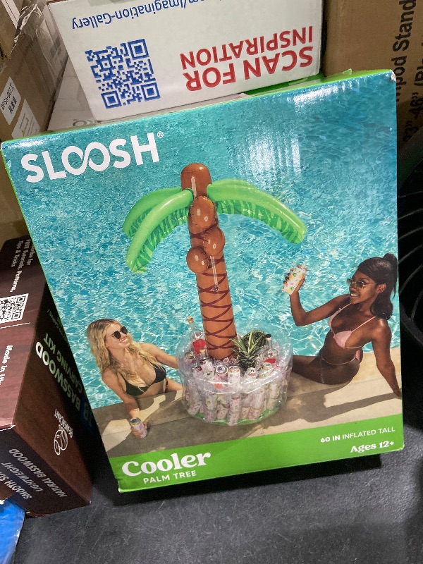 Photo 1 of JOYIN 60" Inflatable Palm Tree Cooler, Beach Theme Decor, Pool Party Decorations, Luau Hawaiian Birthday Party Supplies, Ocean Jungle Tropical Themed Summer Outdoor Drink Cooler