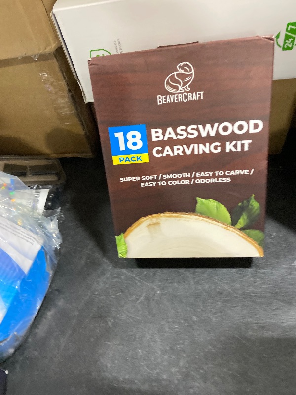Photo 1 of BeaverCraft Basswood Carving Blocks BW18 pcs Whittling Wood for Crafts - Soft Carving Wood - Basswood Kit 2 Different Sizes - Unfinished Wooden Blocks for Carvers