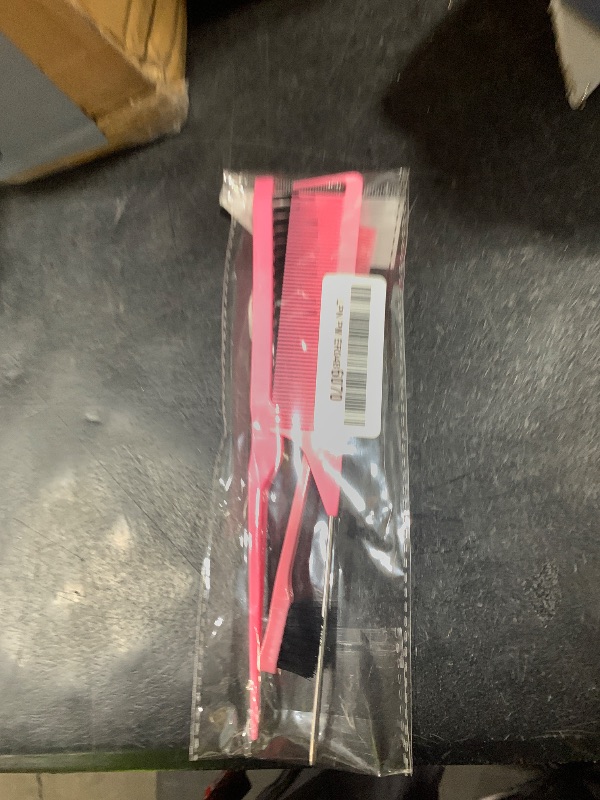 Photo 1 of SWEET VIEW 3 Pcs Slick Back Hair Brush, Rat Tail Comb, Edge | Bristle Brush, Hair Accessories for Girls, Kids, Toddlers Sleek Ponytail/Bun, Edge Control and Smoothing Baby Hair & Flyaways