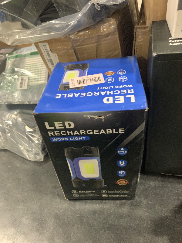 Photo 1 of Tresda 4000LM Rechargeable LED Work Light with Magnetic Base, 360° Illumination & 5 Light Modes - Portable Cordless Construction Light, 5000mAh USB-C Battery for Workshops, Repairs, Camping