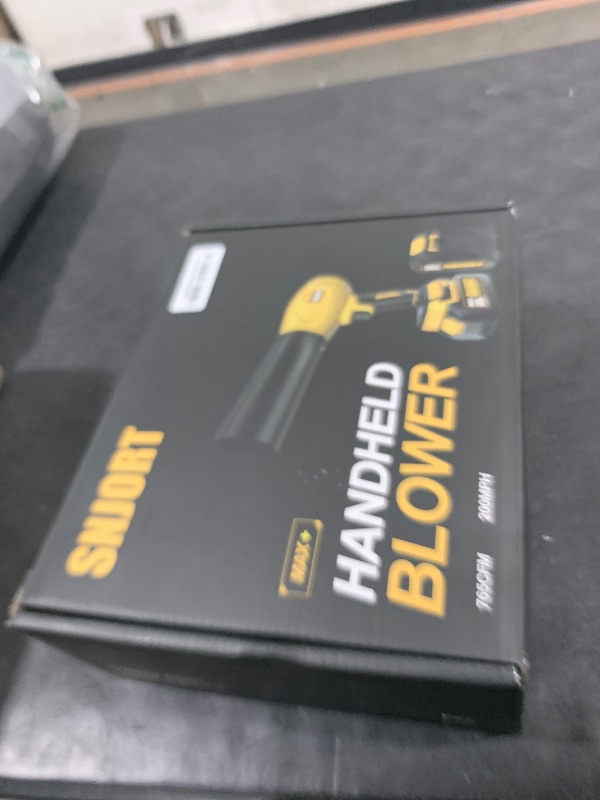Photo 1 of Leaf Blower Cordless with Battery and Charger,800,000 RPM,Extended Nozzle,Lightweight Handheld Design,Blower for Patio Cleaning,car Blowing Water,Blowing Leaves and Dust?Amber Yellow?
