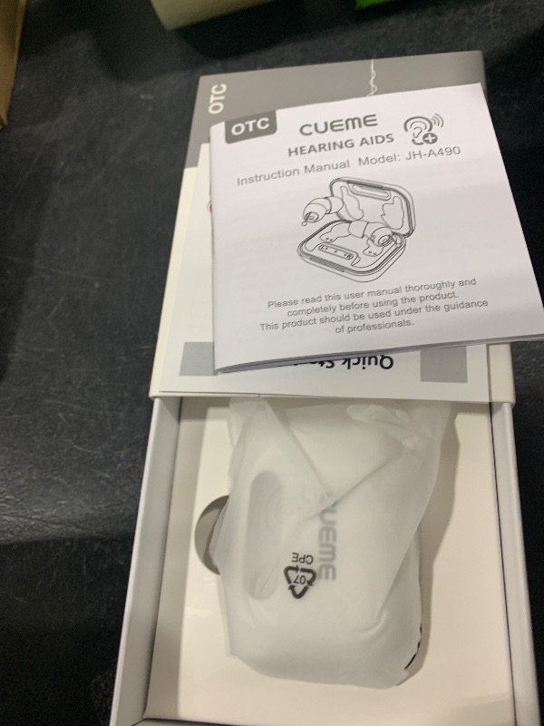 Photo 1 of CUEME Hearing Aids for Seniors - OTC Hearing aids with Smart Noise Cancelling Chip, Clear Sound, Up to 48 Hours of Battery Life, 4 Sizes of Earbuds, Portable Charging Case Included, Automatic On/Off