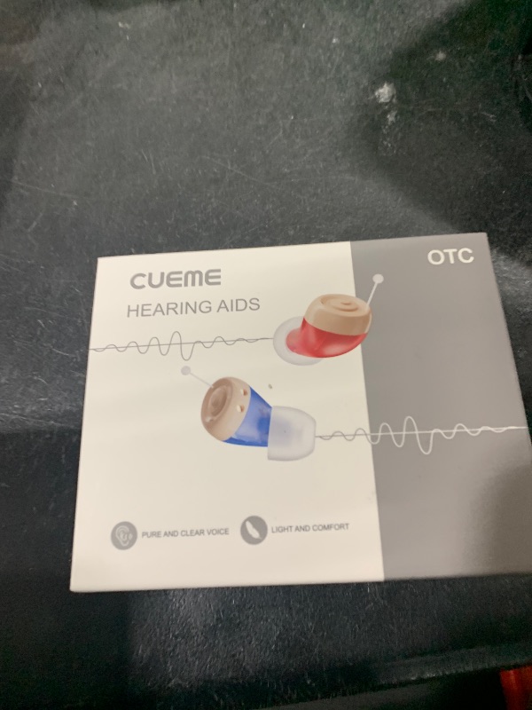 Photo 1 of CUEME Hearing Aids for Seniors - OTC Hearing aids with Smart Noise Cancelling Chip, Clear Sound, Up to 48 Hours of Battery Life, 4 Sizes of Earbuds, Portable Charging Case Included, Automatic On/Off