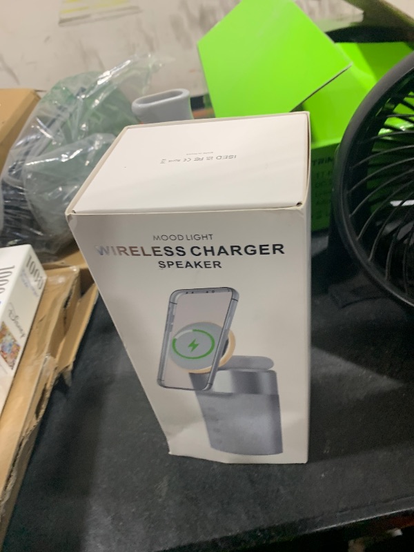 Photo 1 of COLSUR Bluetooth Speaker, Magnetic Wireless Charger, Bluetooth Speakers with Night Light, 2 in 1 Wireless Charging Station for iPhone 16/15/14/13/12 Series, AirPods Pro 4/3?Gift Ideal?