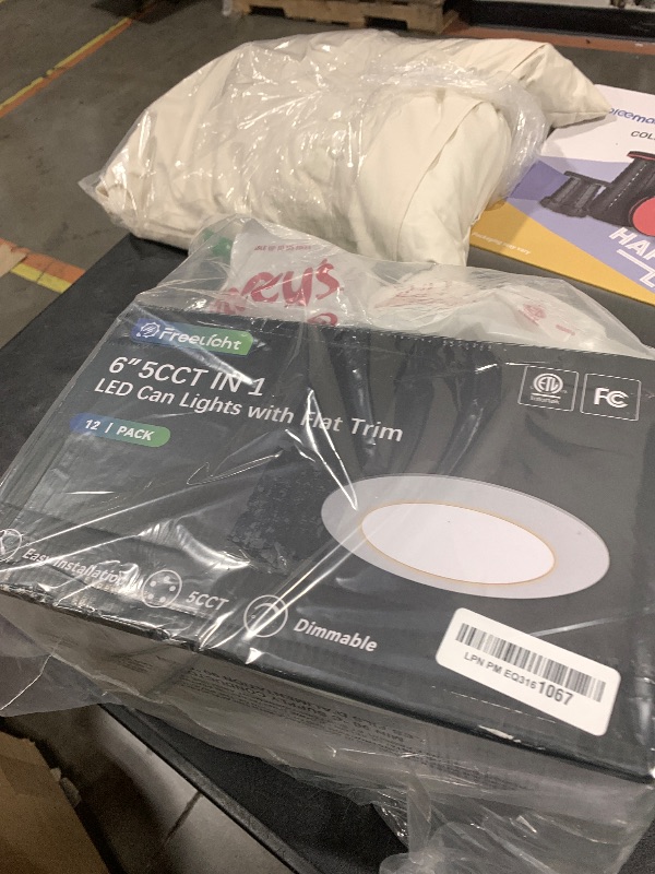 Photo 1 of FREELICHT 12 Pack Retrofit LED Recessed Lighting 6 Inch, Selectable 2700K/3000K/4000K/5000K/6000K, Dimmable Flat LED Can Lights, 10W=110W, 1000LM, IC & Damp Rated, ETL & FCC, White