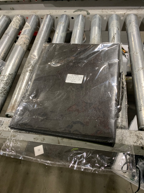 Photo 1 of Leather Zippered 3-Ring Binder with Handle, 2" Spine