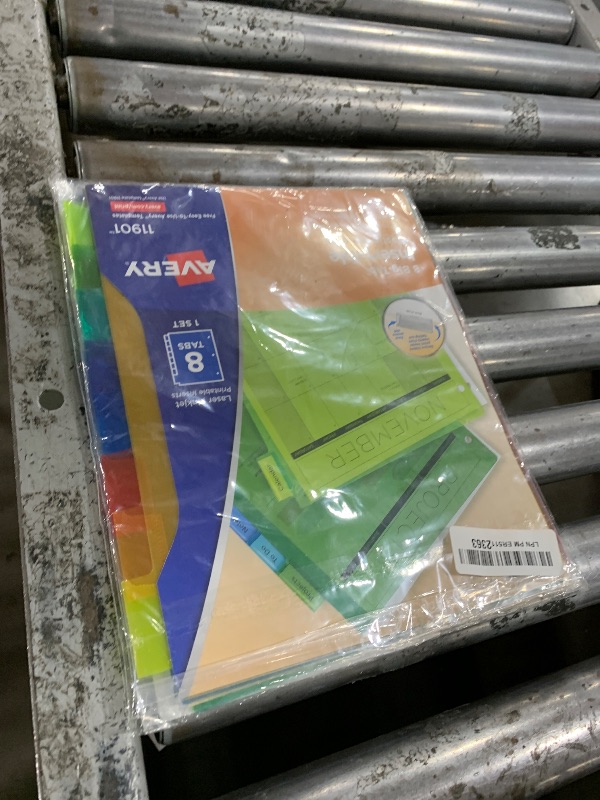 Photo 1 of Avery Dividers for 3 Ring Binders, 8-Tab Plastic Binder Dividers, Insertable Big Tabs, Multicolor (3 Sets)