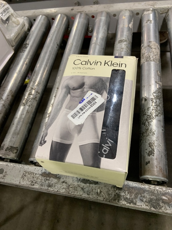 Photo 1 of Calvin Klein Men's Cotton Classics 5-pack Boxer Brief, 2 Blue Shadow Body W/Blue Shadow Waistband, 2 Charcoal Heather Body W/Charcoal Heather Waistband, 1 Black Body W/Black Waistband, X-Large