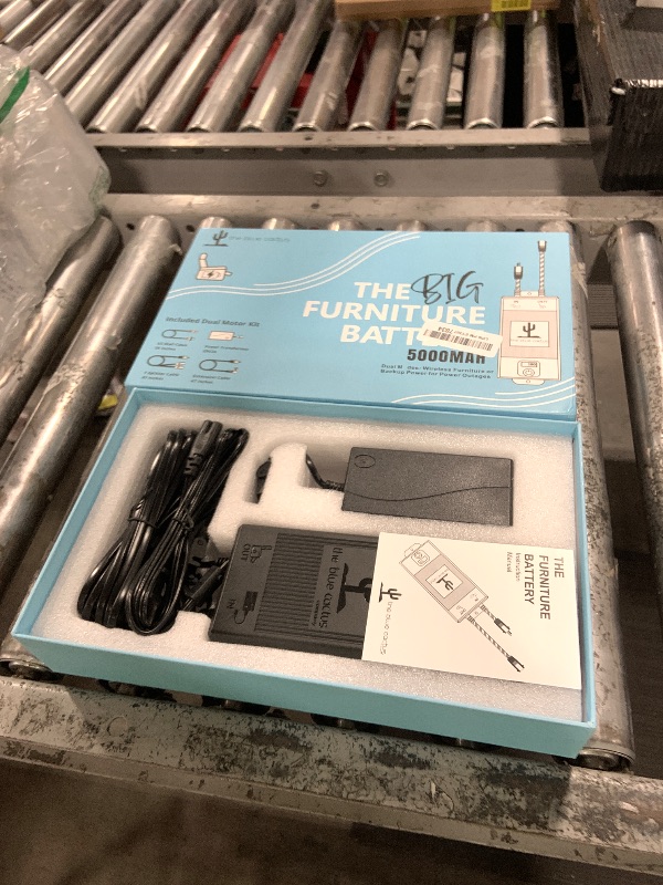 Photo 1 of The Blue Cactus Rechargeable Battery Pack for Reclining Furniture - 5000mAh Battery, Charger, Cords, 2-Pin Connector - Wireless with LED & Low Charge Alert - Couch Battery Pack for Reclining Sofa