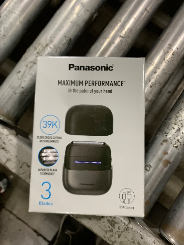 Photo 1 of Panasonic Swipe Right Travel Shaver for Men, Portable Electric Razor with USB-C Charging, 3-Blade Cutting System and Beard Sensor Technology, Wet/Dry Use - ES-CM3A-K