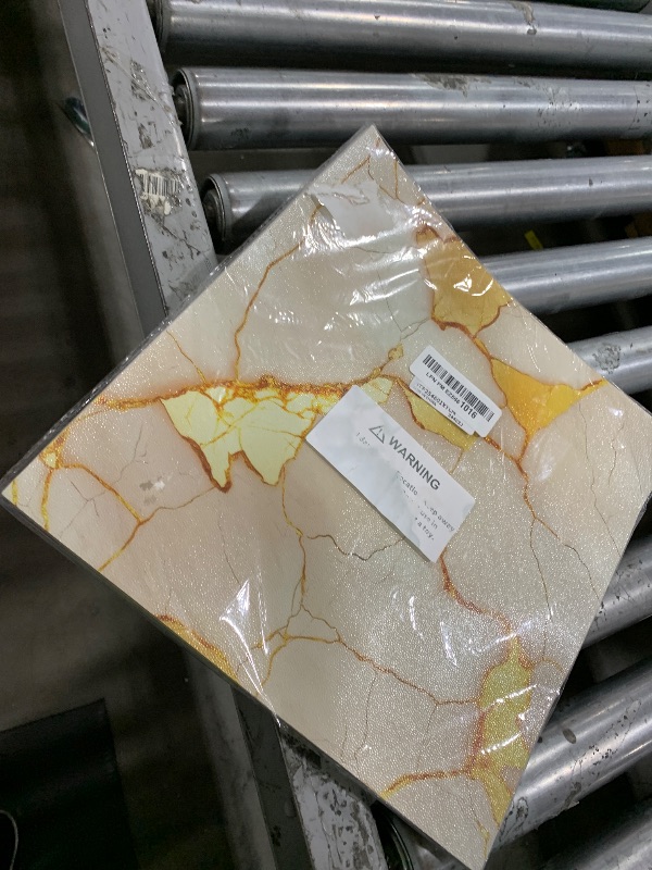 Photo 1 of HOMETITUTE 10PCS 12x12 Inch Kintsugi Style Marble Crack Peel and Stick Floor Tiles Removable Self Adhesive Vinyl Flooring Stickers for Entryway Bedroom Accent Decor