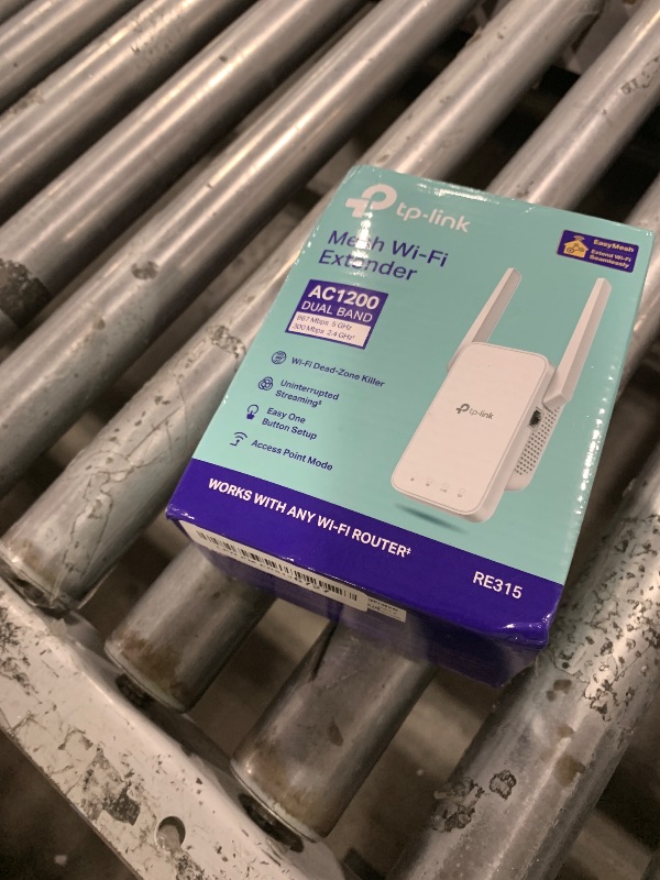 Photo 1 of TP-Link AC1200 WiFi Extender, 2025 Wirecutter Best WiFi Extender, 1.2Gbps Home Signal Booster, Dual Band 5GHz/2.4GHz, Up to 1600 Sq.ft and 32 Devices, EasyMesh Compatible, One Ethernet Port (RE315)