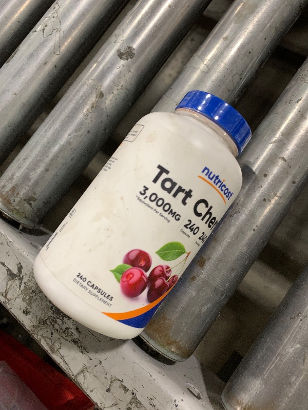 Photo 1 of Nutricost Tart Cherry Extract 3000mg Equivalent (from 300mg of 10:1 Extract), 240 Vegetarian Capsules - Gluten Free, Non-GMO